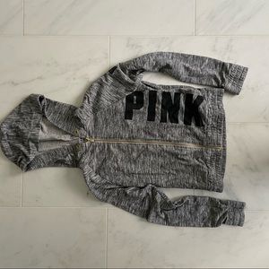 PINK grey and black hoodie